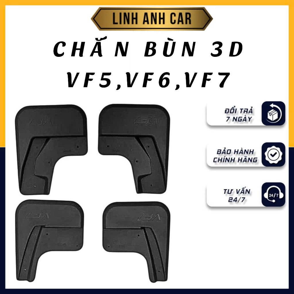 LINH ANH CAR FENDERS - ชุดบังโคลน Vinfast Vf5,Vf6,Vf7 4 ตัว ผลิตจากพลาสติก ABS คุณภาพสูง ประเภท 1, บ