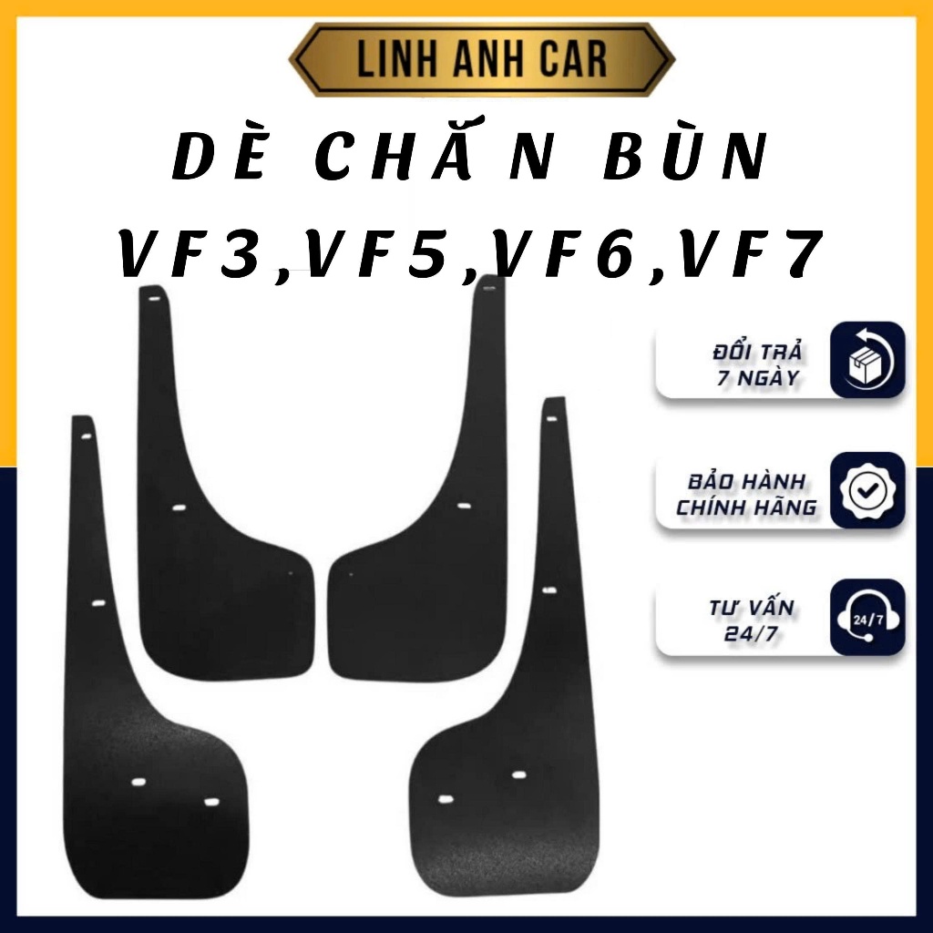 LINH ANH CAR Fenders - Vinfast Fenders Vf3,Vf5,Vf6,Vf7 ชุด 4 แผงพร้อมสกรู พลาสติกอย่างดี