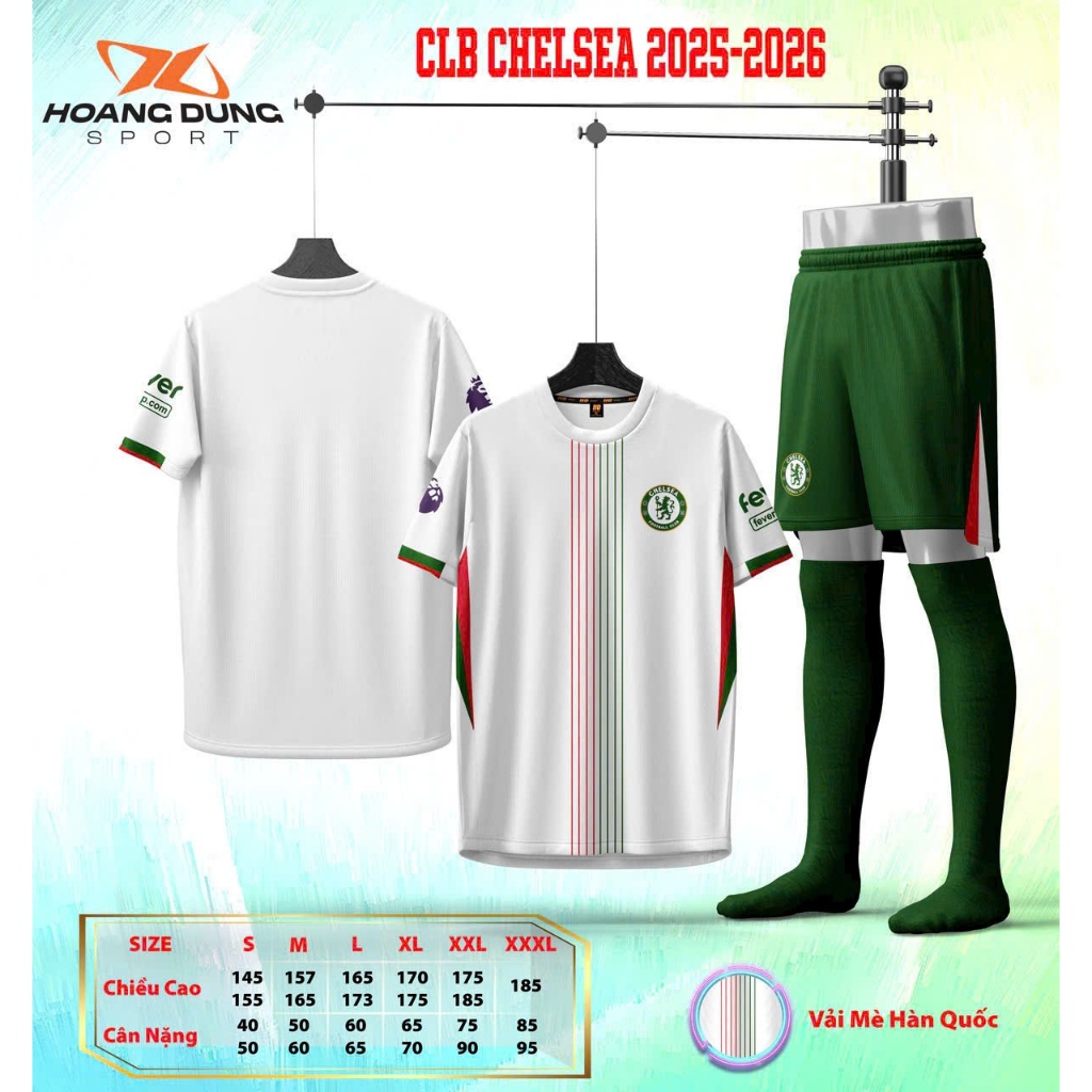 CHELSA CLUB 2025 FOOTBALL CLOTHING MOON BLUE SESAME FABRIC HD SPORT STRETCHY และระบายอากาศได้ดี