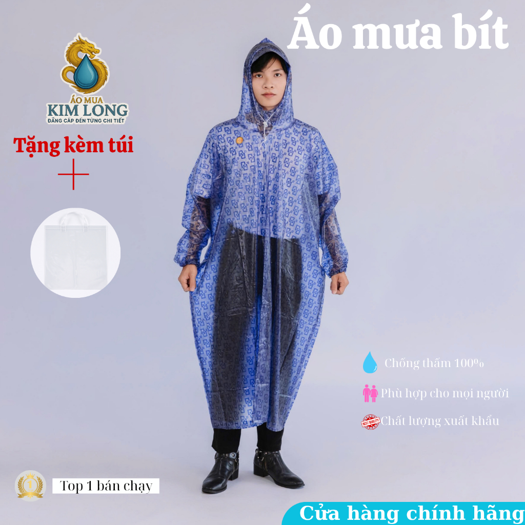 เสื้อกันฝนคนเดียวลายตารางหมากรุก - เสื้อกันฝน Ich Ky - เหมาะสําหรับทั้งชายและหญิง