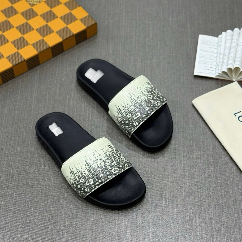 ️[คุณภาพสูง] - รองเท้าแตะ - รองเท้าแตะ 3D Deep Fish Leather Cross-Strap ของแท้ - QC Standard Grade 1