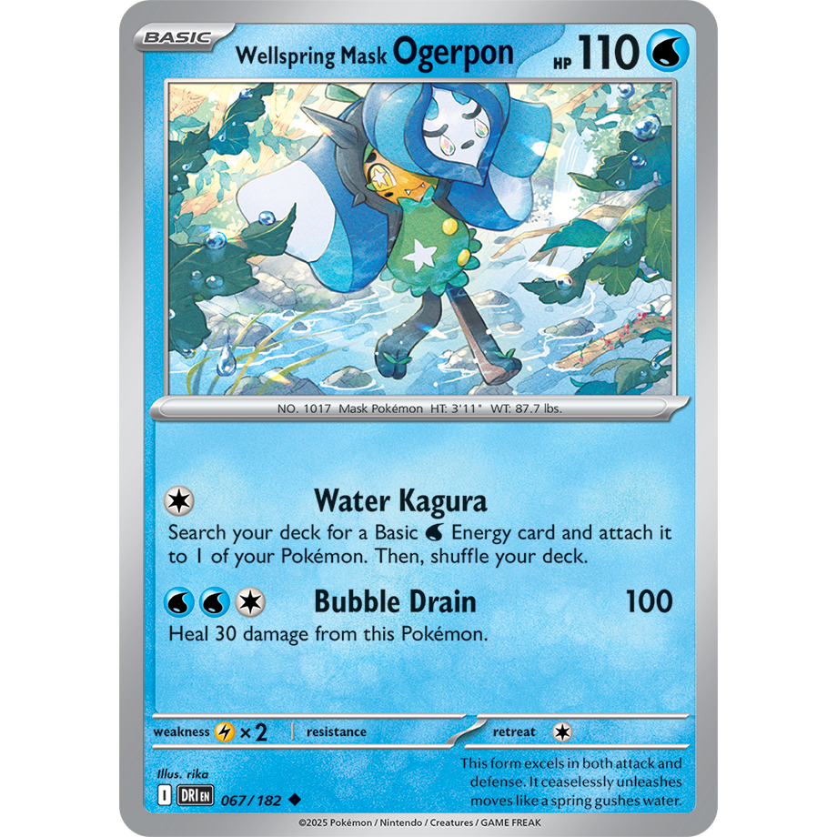 [KW2 Pokemon] [EN] การ์ด 067/182 Wellspring Mask Ogerpon - DRIVE