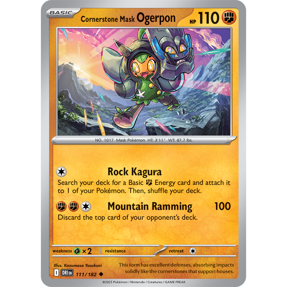 [KW2 Pokemon] [EN] การ์ด 111/182 Cornerstone Mask Ogerpon - DRIVEN