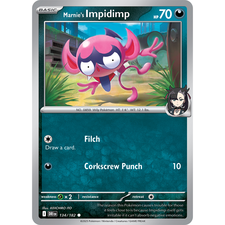 [KW2 Pokemon] [EN] การ์ด 134/182 Impidimp ของ Marnie - DIEN