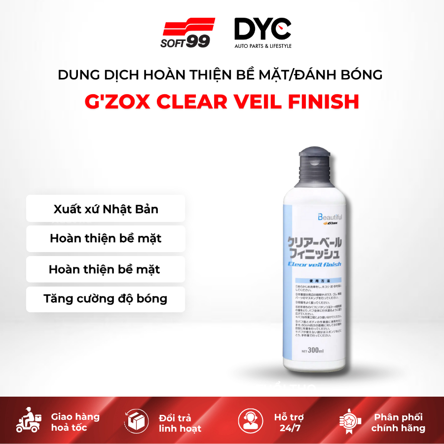 GZOX Clear Veil Finish Surface Finish 300มล