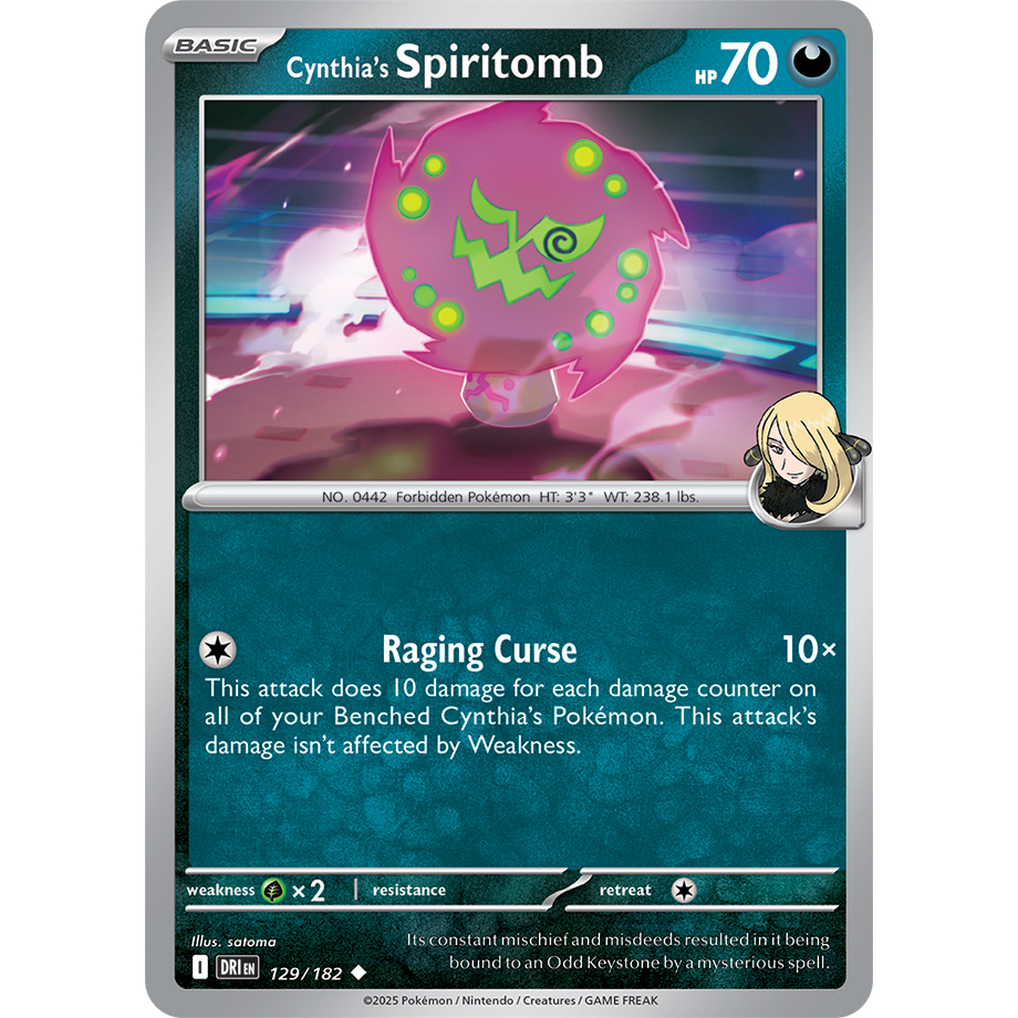 [KW2 Pokemon] [EN] การ์ด 129/182 Cynthias Spiritom - DRIVE