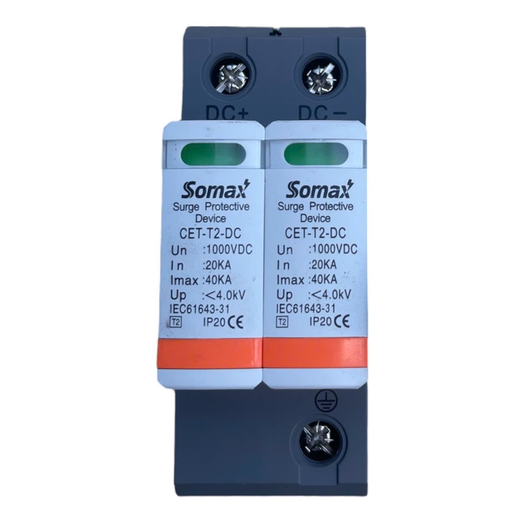 ป้องกันไฟกระชาก DC 2P 1000V - ป้องกันฟ้าผ่า DC 2P 1000v