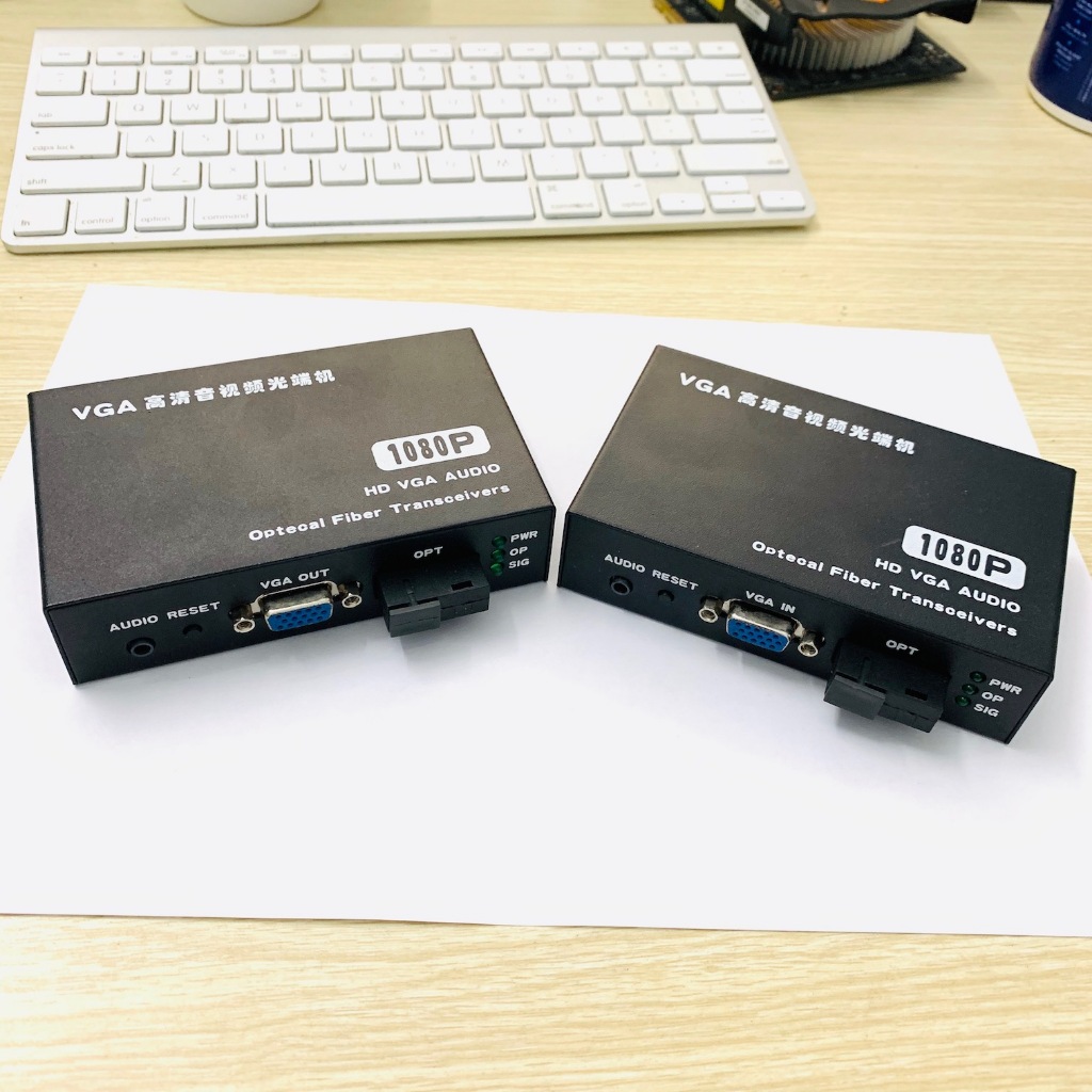 VGA + Audio to Optical Video Signal Converter, SC BIDI SM 20km P/N: MZ-VE101C (01 คู่)