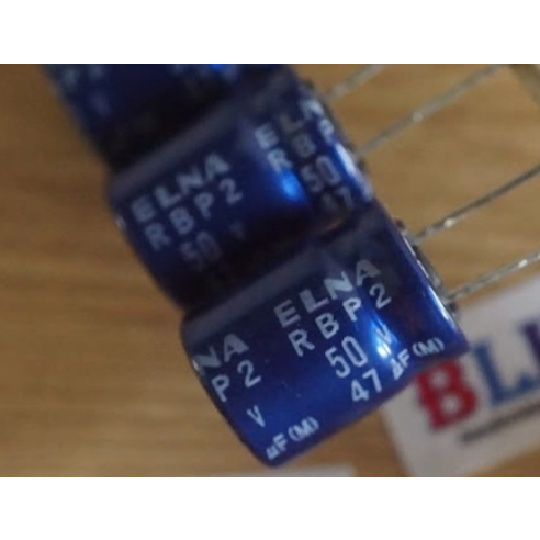 3 ตัวเก็บประจุเสียงไฮไฟแบบไม่มีขั้ว 50V 47uF 10x12 จาก Elna BP.