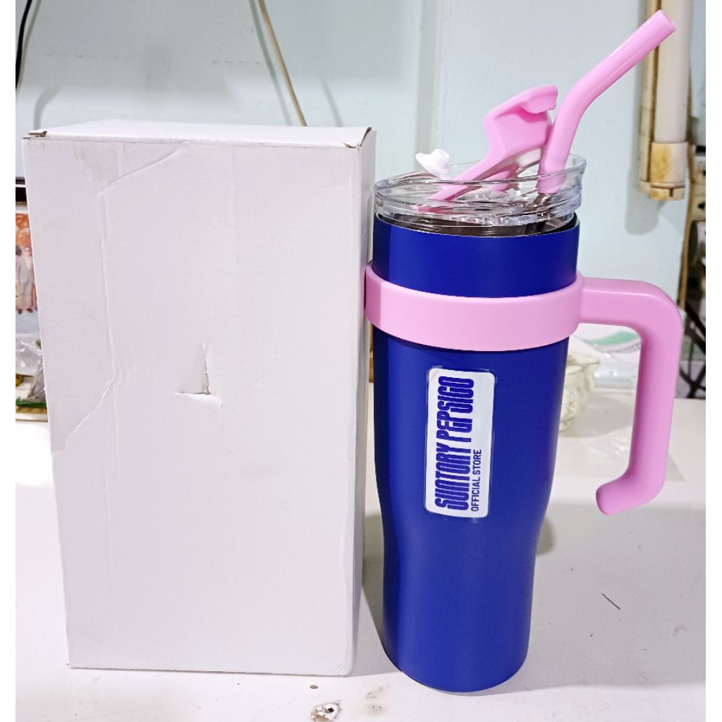 กระติกน้ําร้อนสแตนเลส 304 1200ml (พร้อมหลอดและขั้วต่อ) (ของขวัญ PepsiCo) (DIRTY LID, NO DECAL FREE)