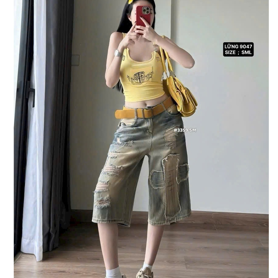 กางเกงยีนส์คุณภาพสูงพร้อมเอวสูงมี MONY FASHIONABLE HOT TREND STYLE - DUBAI FASHION