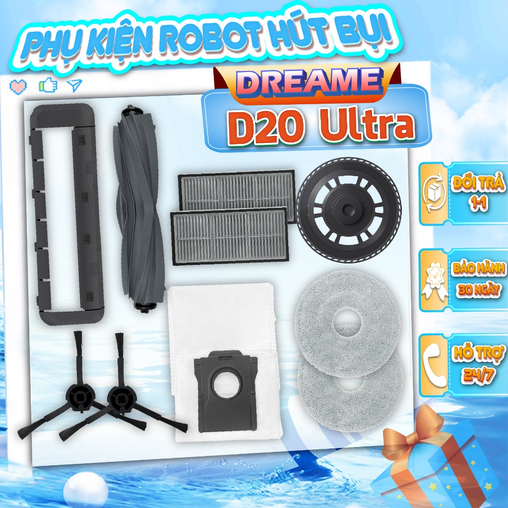 Dreame D20 Ultra อุปกรณ์เสริมเครื่องดูดฝุ่นหุ่นยนต์ - Dreame D20 Ultra อุปกรณ์เสริมเครื่องดูดฝุ่นหุ่