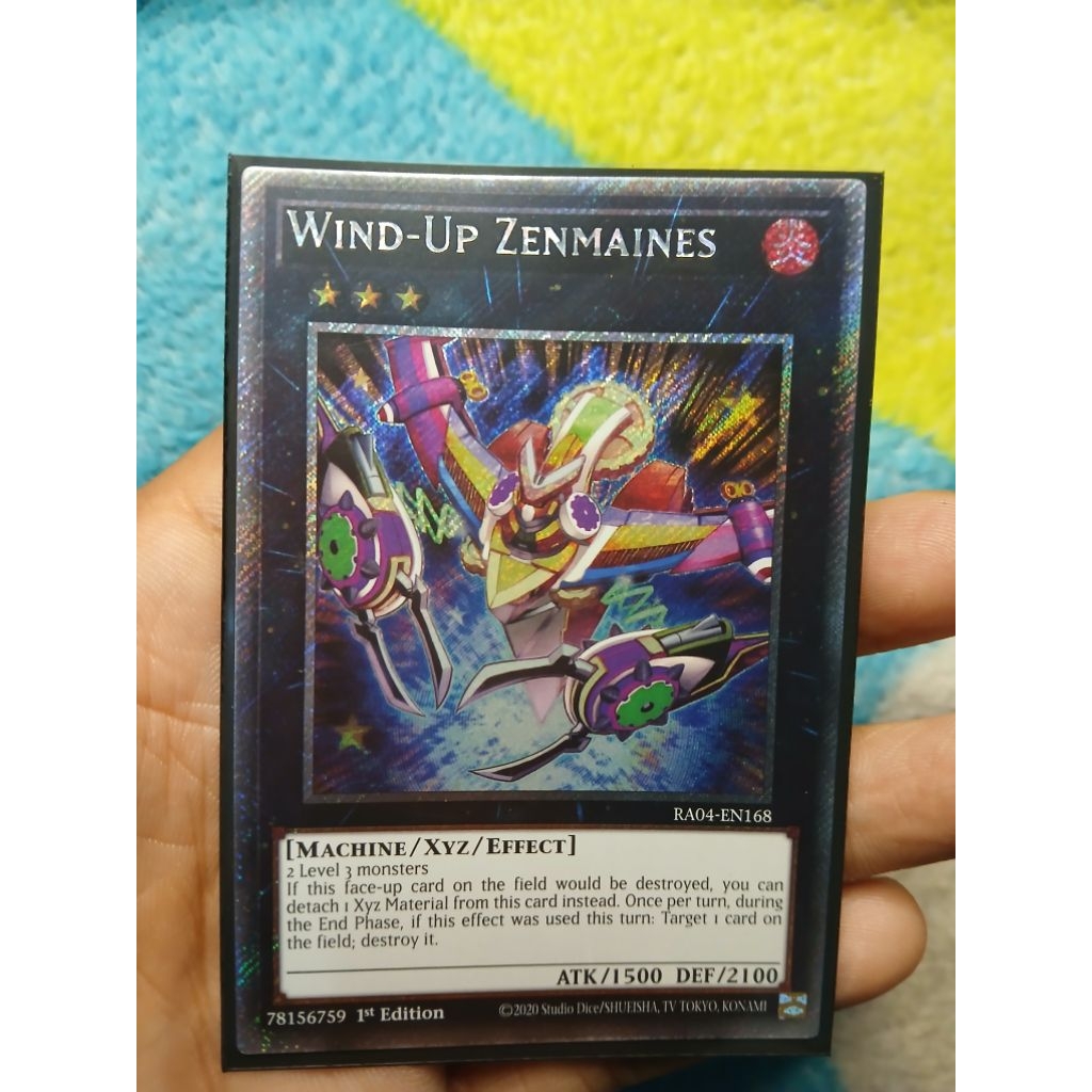 [Yugioh Bien Hua Store] การ์ด Zenmaines Wind-Up 1 ใบ - RA04-EN168 - Platinum Secret Rare 1st Edition