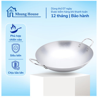 Chảo nhôm 30cm chiên cơm xào mì đáy bầu dày dẫn nhiệt tốt giá rẻ Nhung House