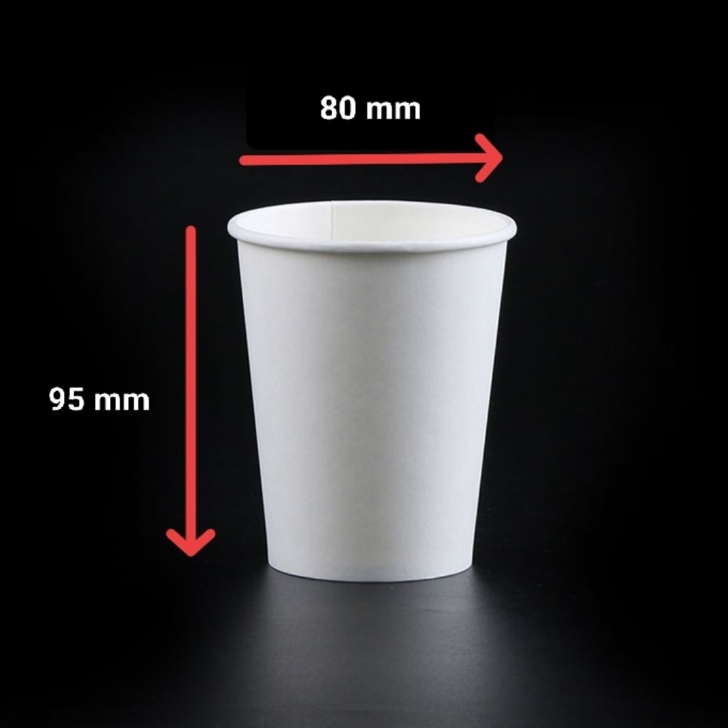 ถ้วยร้อนกระดาษขาว 260ml (8oz)