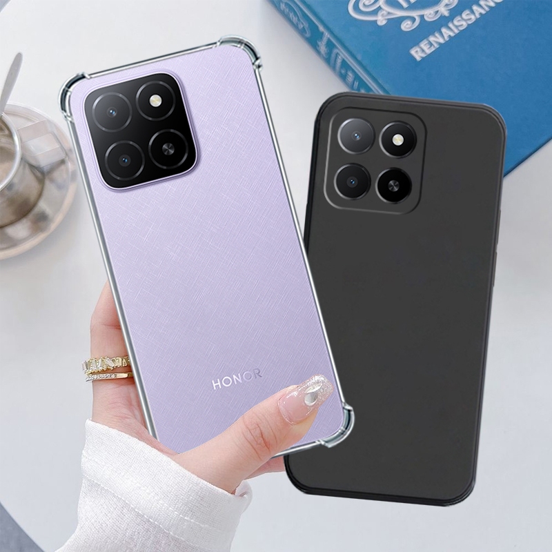 Honor X5B / X5B Plus / X5 Plus เคสซิลิโคนใสยืดหยุ่นและกันกระแทกสีดํา