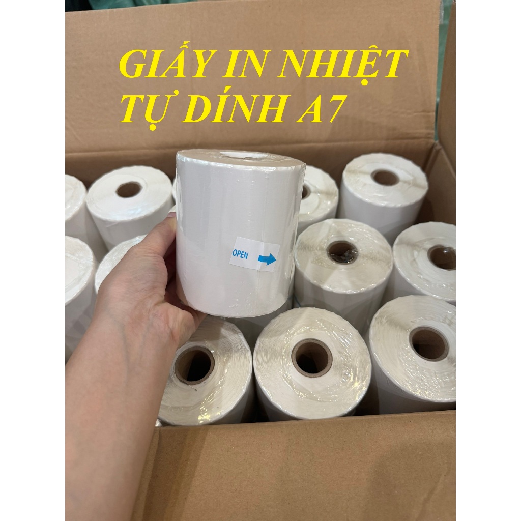 COMBO 2 ROLLS OF A7 THERMALT PRINTING PAPER, HORIZONTAL SIZE 650 แผ่น 50 เมตร ใหญ่เท่าม้วน 300 แผ่น 