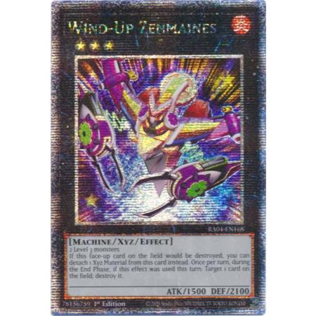 [ การ์ด Yugioh ของแท้ ] Zenmaines Wind-Up - RA04-EN168 - Quarter Century Secret Rare 1st Edition