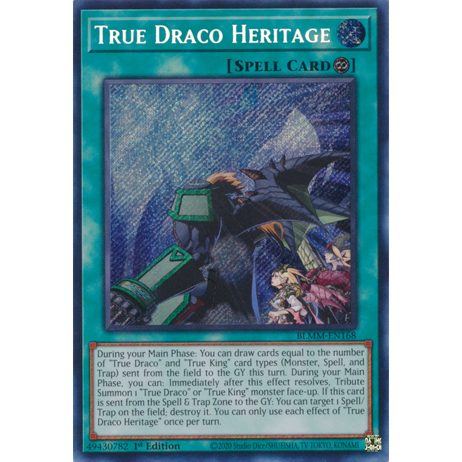 YMS - [การ์ด Yugioh] - [TCG-UK] - BLMM-EN168 - True Draco Heritage - Secret Rare 1st Edition