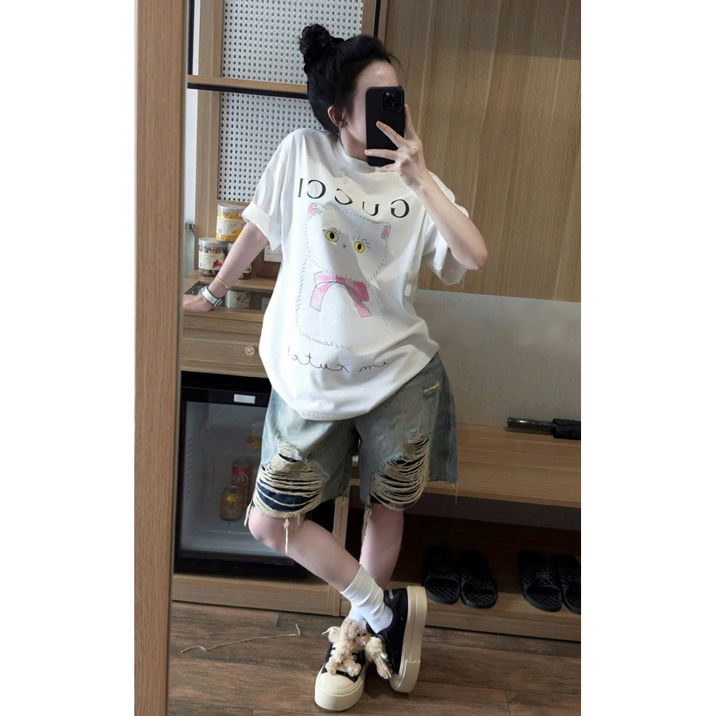 G.C Cat T-Shirt New Loose Form Standard Product Type 1 Full Tag Mac