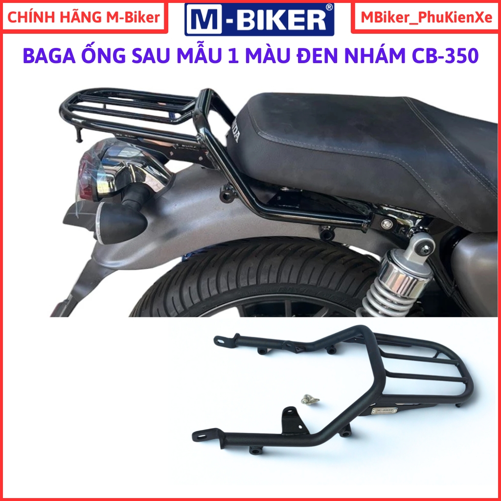 Baga CB350 พอร์ตหลัง CB350, Baga หลัง CB350, Mbiker แท้, รับน้ําหนักได้มากกว่า 50กก. สีดําด้าน