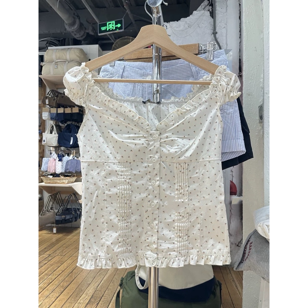 (มีจําหน่าย carro silky สีฟ้า และสีเหลือง) Elena top collection - คอลเลกชันเสื้อเปิดไหล่ Elena สไตล์