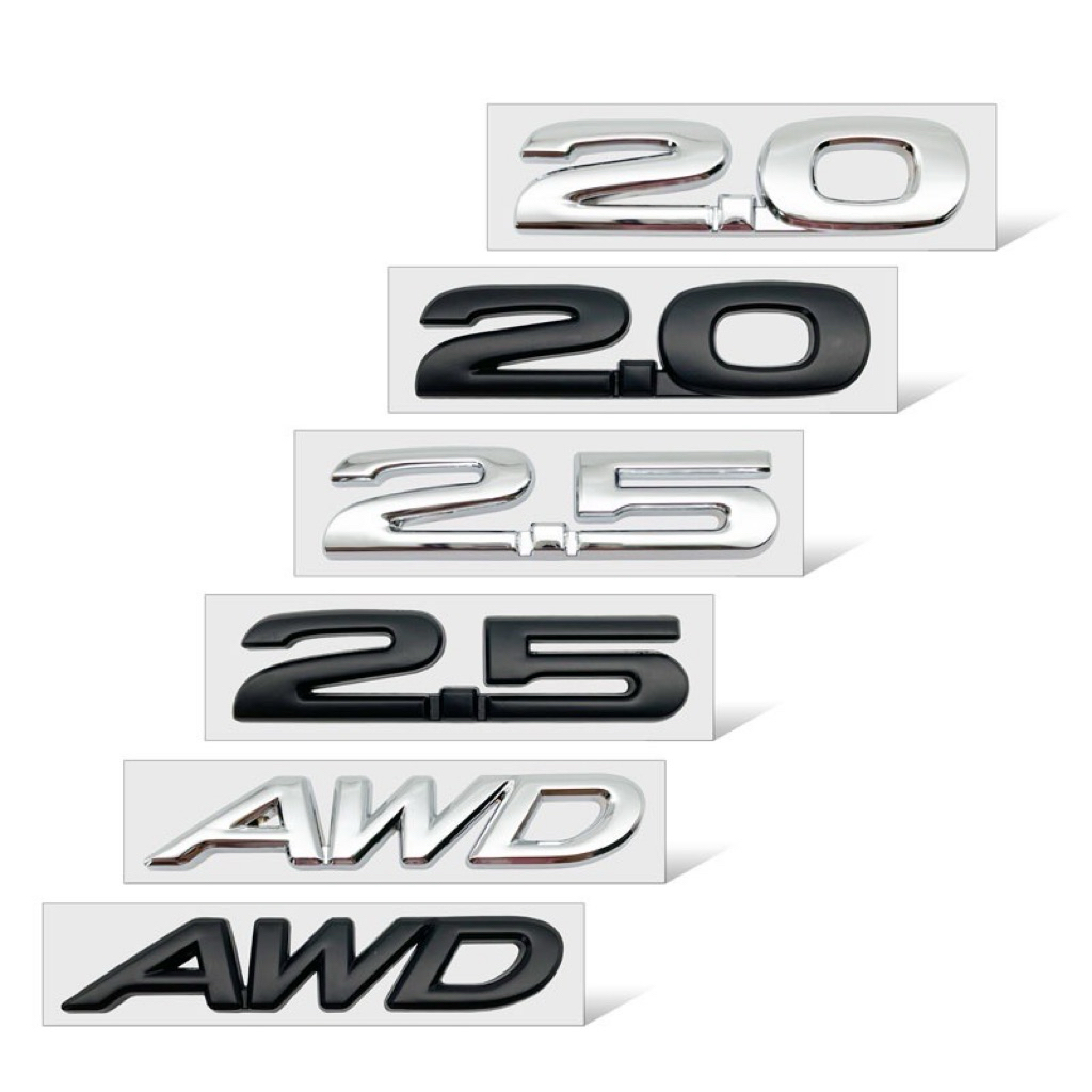 โลโก้โลหะ 2.0 2.5 AWD รถตกแต่งสติกเกอร์สําหรับ Mazda MS Sport 6 3 CX5 5 2 323 CX7 MX30 MX5 CX30 CX3 