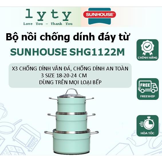 SUNHOUSE ECO SHG1122M ชุดหม้อไม่ติดก้นแม่เหล็ก