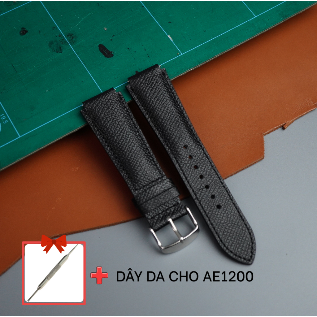 EPSOM COW LEATHER STRAP สําหรับ CASIO AE1200, MASERATI WATCHES - SAGO LEATHER WALLET BRAND