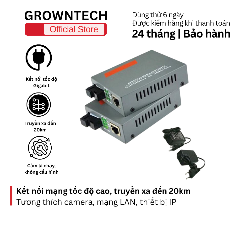 Netlink htb-gs-03 a/b photoelectric converter ส่งสัญญาณกิกะบิตที่เสถียรสูงสุด 20km