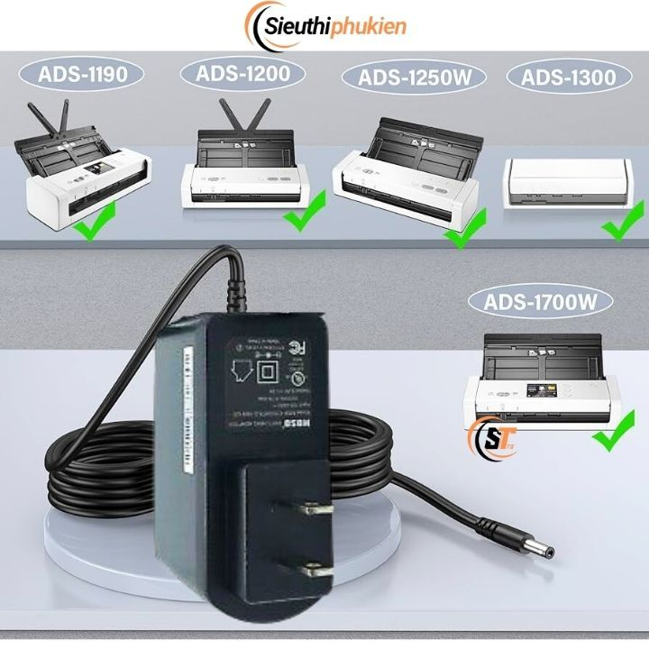 Brother ADS-1190 ADS-1200 ADS-1250W ADS-1700W ADS-1300 5v เครื่องสแกนเนอร์ power Adapter