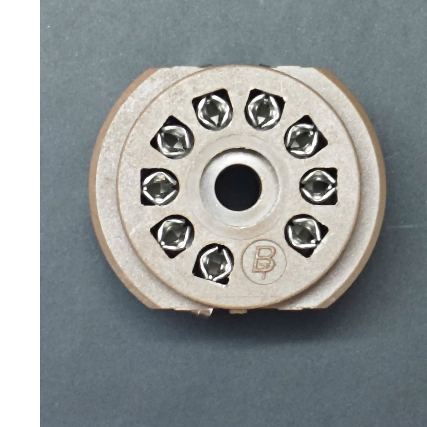 D10 DELTON VT9-PT ฐานโคมไฟ 9 พินติดตั้งบน PCB สําหรับโคมไฟ 12AX7 6DJ8 EL84 (01 ชิ้น)