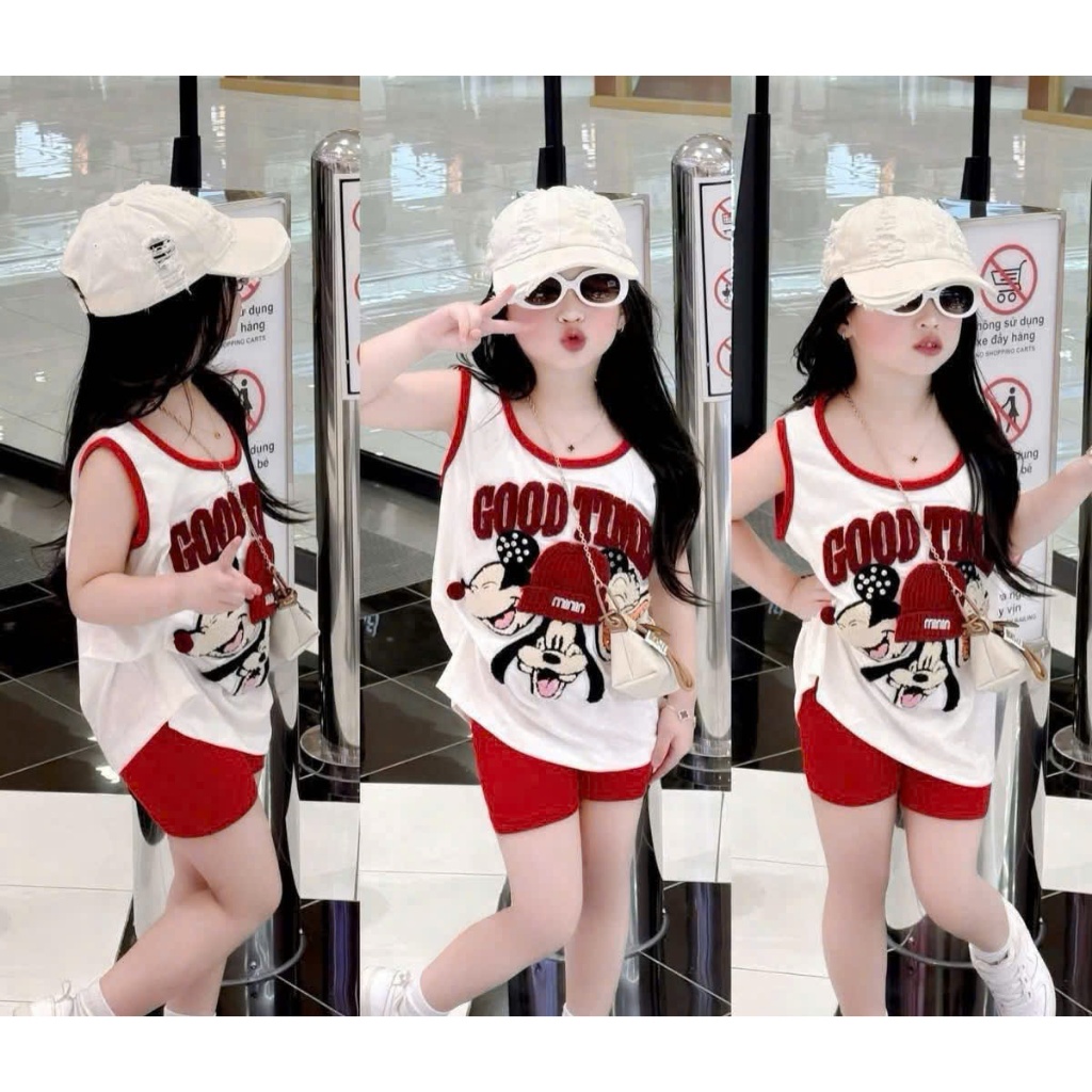 COMBO เสื้อยึดพิมพ์ลาย GOOD 3 ตัวสําหรับ GIRLS