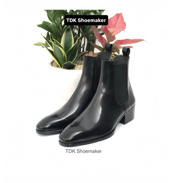 CHELSEA BOOTS รองเท้าบูทผู้ชายคุณภาพสูงนําเข้าหนังวัวแท้ Bangladers 5cm High Sole - TDK Shoemaker