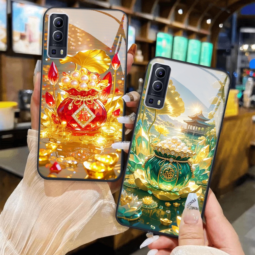 Vivo Y51S - Y51 2020 - Y72 - เคส Vivo Y53S กระจกนิรภัยกระจกหรูหรา