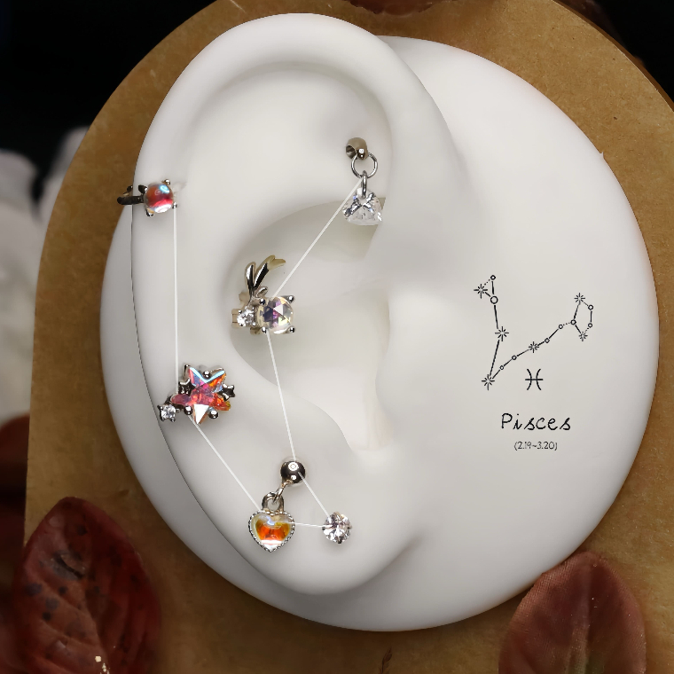 BOHERIES - (1 ชิ้น) ชุดต่างหู PISCES ZODIAC - PISCES