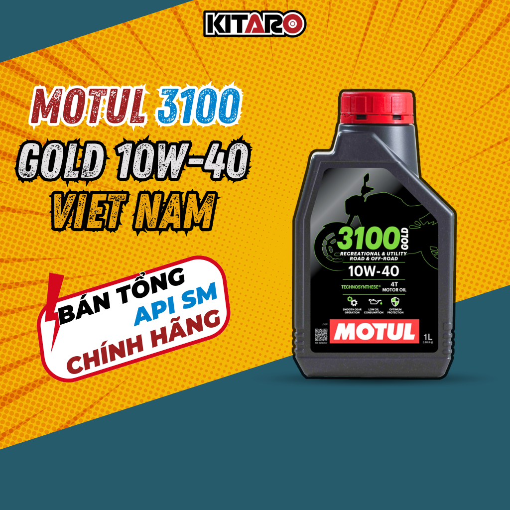 Motul Gold 3100 10W40 800ml น้ํามันมอเตอร์ไซค์ - สําหรับรถเกียร์ธรรมดาและเกียร์ธรรมดา