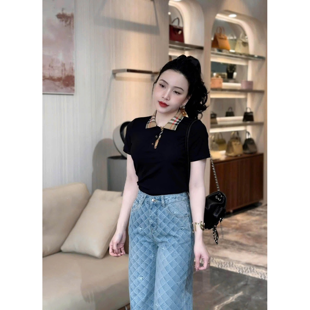 เสื้อโปโลขนาดใหญ่พร้อมคอผสม 2 สี – WIDE FORM 60–90KG