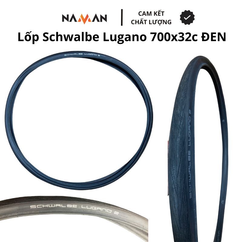 Schwalbe Lugano 2 700x32c ยางรถจักรยานและยาง สีดํา สีน้ําตาล