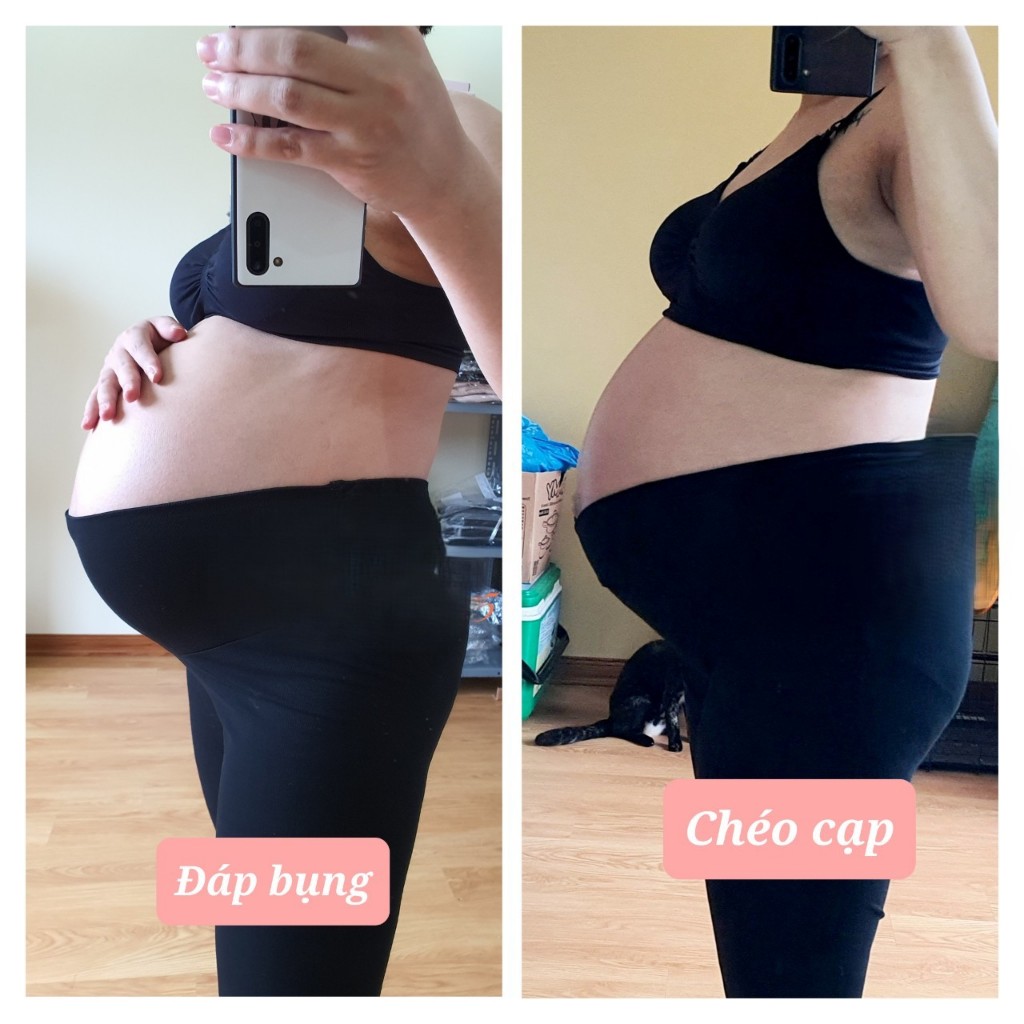 PREGANCY LEGGINGS & BELLY BELLY BELLY – ผ้าฝ้ายอัด 4-WAY