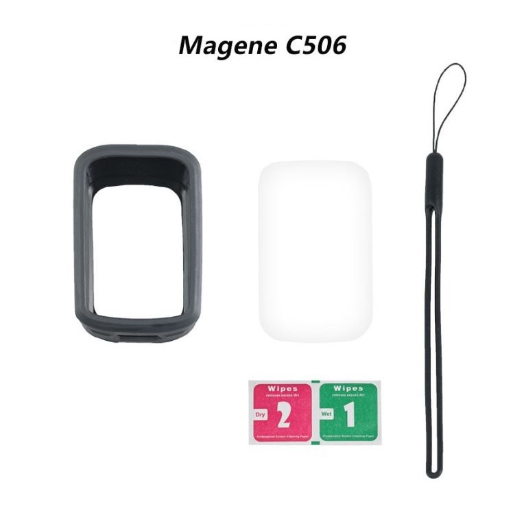 เคสยางพร้อมกระจกนิรภัย / ฟิล์มกันรอยสําหรับนาฬิกาจักรยาน Magene C506 / C506SE