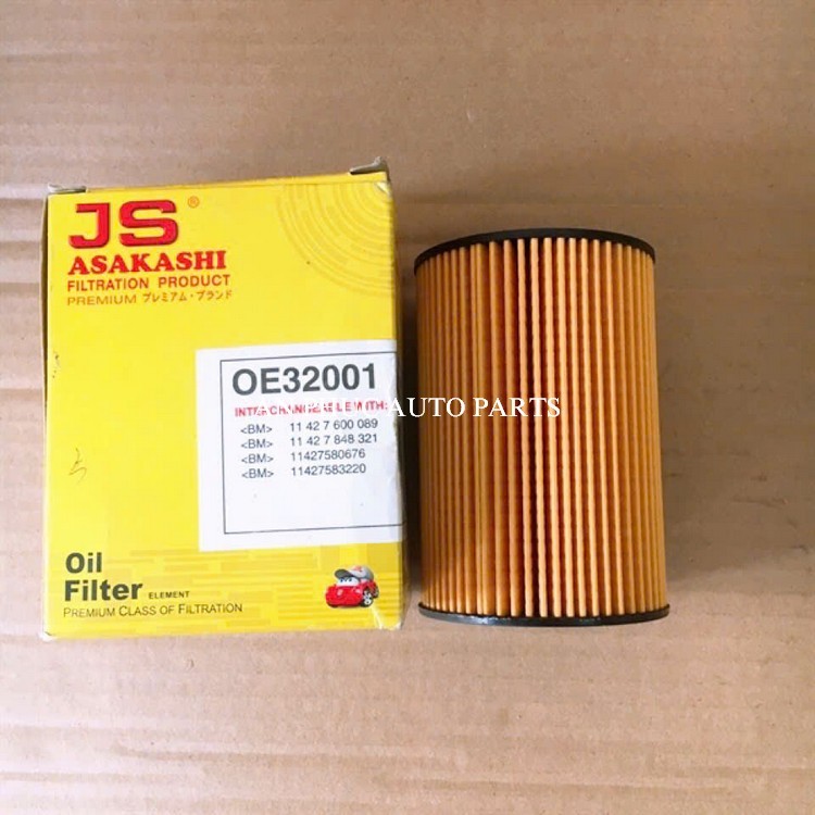 กรองน้ํามันเครื่องสําหรับ BMW 750i, 750Li 4.4 2008-2022 ยี่ห้อ JS Asakashi Japan รหัส OE32001