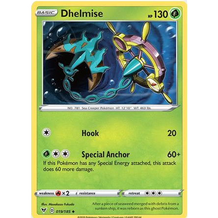 [การ์ดโปเกมอน TCG] Dhelmise - 019/185 - Uncommon
