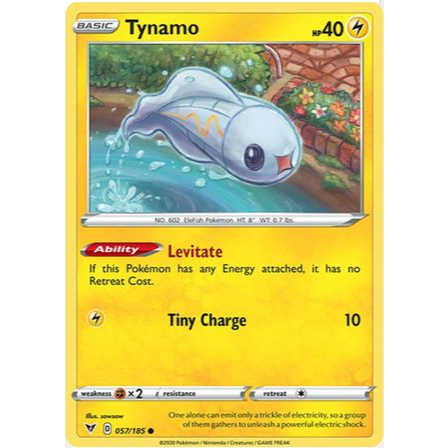 [การ์ดโปเกมอน TCG] Tynamo - 057/185 - ทั่วไป