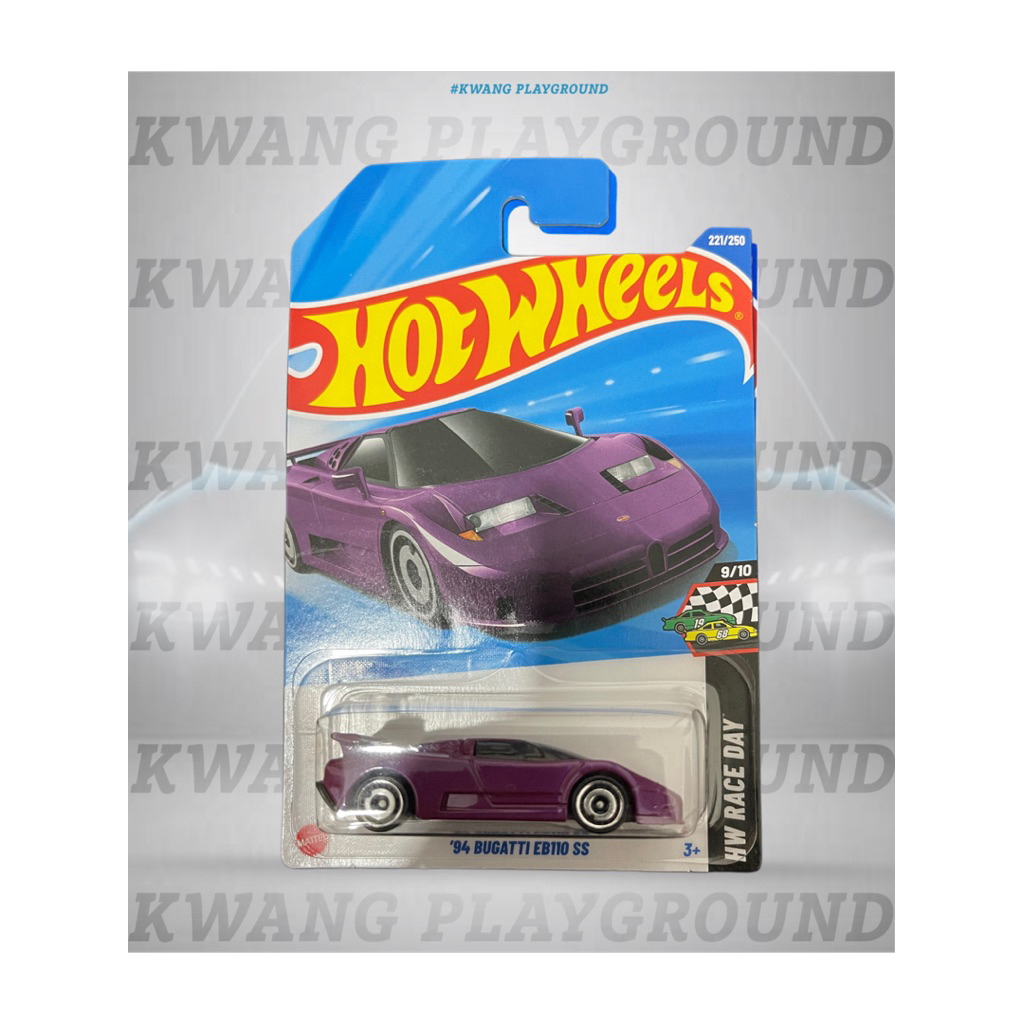 กวางสนามเด็กเล่น - Hot Wheels basic 94 Bugatti EB110 SS รถโมเดล - เคส L 2025
