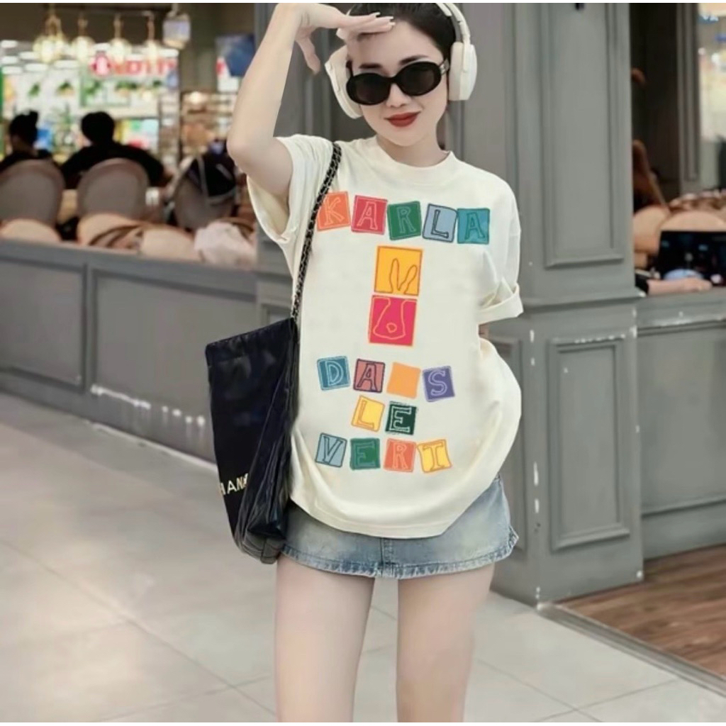 เสื้อยืดพิมพ์ลาย Kala Square Letter เต็มรูปแบบ คอตตอนแบบ1 สีขาว ไม่จํากัดเพศ ผู้ชายและผู้หญิง