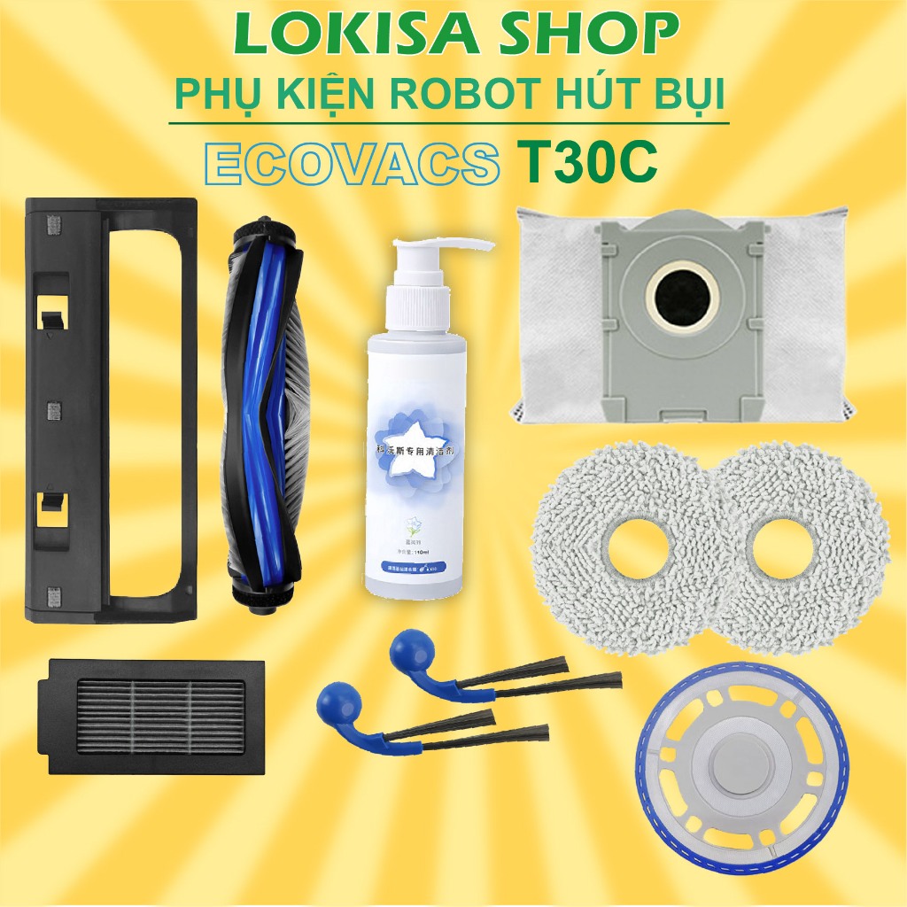อุปกรณ์เสริมเครื่องดูดฝุ่นหุ่นยนต์ Ecovacs Deebot T30C - อุปกรณ์เสริมเครื่องดูดฝุ่นหุ่นยนต์ Ecovacs 