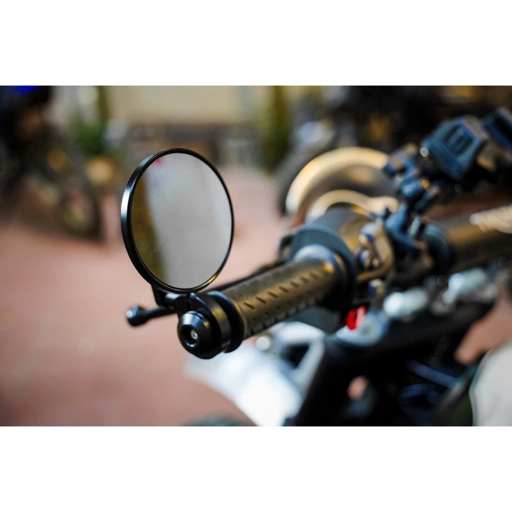 กระจกหลังค่อม CNC รหัส D1001KS กระจกสีขาว สําหรับ PG1, XSR155, Exciter 150 – ขายึดแฮนด์ขนาดกะทัดรัดท