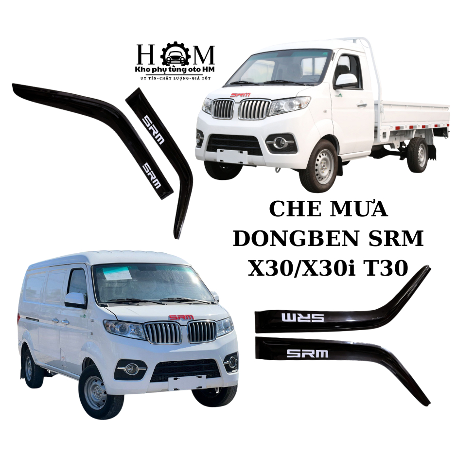 บังโคลน/ผ้าคลุมกันฝนสําหรับรถตู้ dongben SRM X30 X30i V2 V5 T30 990KG GLOSSY BLACK ABS (PRICE FOR 1 