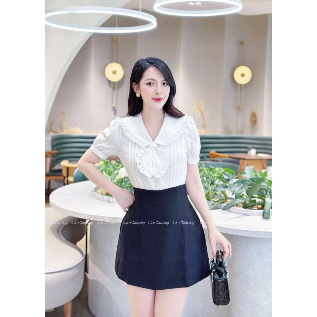 เสื้อคอเต่าสีขาว Stylized - เสื้อผ้า Liin - AKC026SWH-S25